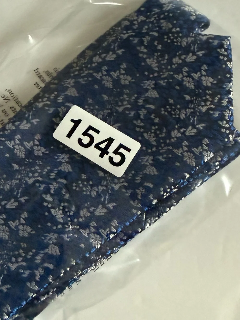 Men's Blue Floral Tie - Classic Pattern 100% Silk Handmade